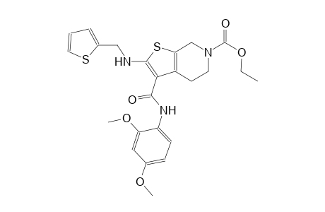 thieno[2,3-c]pyridine-6(5H)-carboxylic acid, 3-[[(2,4-dimethoxyphenyl)amino]carbonyl]-4,7-dihydro-2-[(2-thienylmethyl)amino]-, ethyl ester
