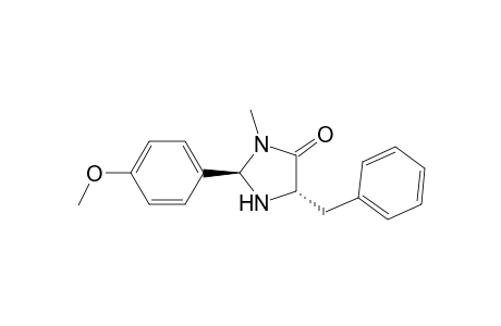 4-Imidazolidinone, 2-(4-methoxyphenyl)-3-methyl-5-(phenylmethyl)-, (2R-trans)-