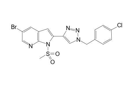 5-Bromo-2-(1-(4-chlorobenzyl)-1H-1,2,3-triazol-4-yl)-1-(methylsulfonyl)-1H-pyrrolo[2,3-b]pyridine