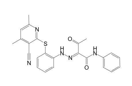2-{[(4',6'-Dimethyl-3'-cyano-2'-pyridiny)thio]-2-phenylhydrazono]-3-oxo-N-phenylbutanamide