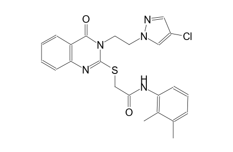 2-({3-[2-(4-chloro-1H-pyrazol-1-yl)ethyl]-4-oxo-3,4-dihydro-2-quinazolinyl}sulfanyl)-N-(2,3-dimethylphenyl)acetamide