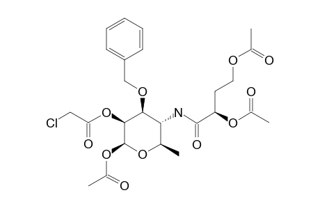 1-O-ACETYL-3-O-BENZYL-2-O-CHLOROACETYL-4-(2,4-DI-O-ACETYL-3-DEOXY-L-GLYCERO-TETRONAMIDO)-4,6-DIDEOXY-BETA-D-MANNOPYRANOSIDE