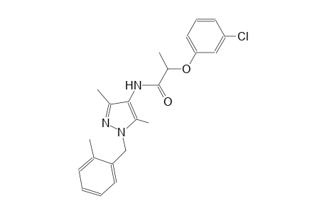 2-(3-chlorophenoxy)-N-[3,5-dimethyl-1-(2-methylbenzyl)-1H-pyrazol-4-yl]propanamide