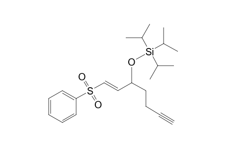 (E)1-(Phenylsulfonyl)-3-(triisopropylsilyloxy)hept-1-en-6-yne