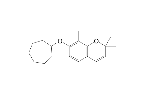 7-[Cycloheptyloxy]-2,2,8-trimethyl-chromene