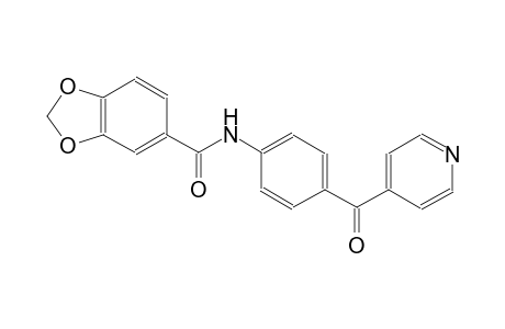 1,3-benzodioxole-5-carboxamide, N-[4-(4-pyridinylcarbonyl)phenyl]-