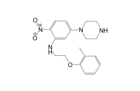 benzenamine, N-[2-(2-methylphenoxy)ethyl]-2-nitro-5-(1-piperazinyl)-