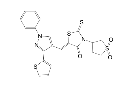 (5Z)-3-(1,1-dioxidotetrahydro-3-thienyl)-5-{[1-phenyl-3-(2-thienyl)-1H-pyrazol-4-yl]methylene}-2-thioxo-1,3-thiazolidin-4-one