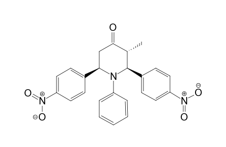 (2S,3R,6R)-3-methyl-2,6-bis(4-nitrophenyl)-1-phenylpiperidin-4-one