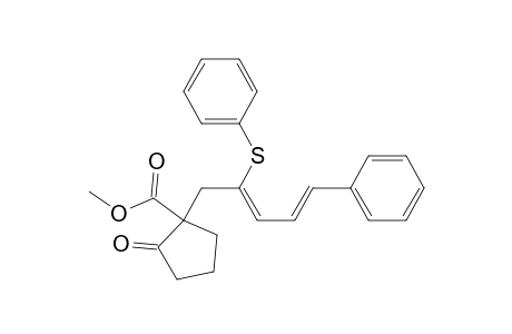 2-Carbomethoxy-(2-(phenythio)-5-phenyl-2,4-pentadienyl)-1-cyclopentanone