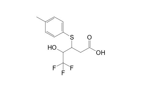 5,5,5-Trifluoro-4-hydroxy-3-(p-tolylthio)pentanoic acid