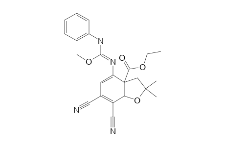 6,7-DICYANO-2,3,3A,7A-TETRAHYDRO-2,2-DIMETHYL-4-(2-METHYL-1-PHENYL-3-ISOUREIDO)-BENZOFURANE-3A-CARBOXYLIC-ACID,ETHYLESTER