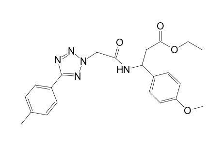 3-(4-Methoxyphenyl)-3-[[2-[5-(4-methylphenyl)-2-tetrazolyl]-1-oxoethyl]amino]propanoic acid ethyl ester