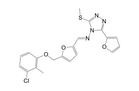 N-((E)-{5-[(3-chloro-2-methylphenoxy)methyl]-2-furyl}methylidene)-3-(2-furyl)-5-(methylsulfanyl)-4H-1,2,4-triazol-4-amine