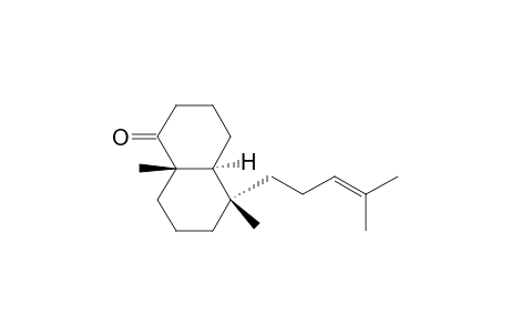 (4aS,5S,8aS)-(-)-3,4,4a,5,6,7,8,8a-octahydro-5,8a-dimethyl-5-(4'-methylpent-3'-enyl)naphthalen-1(2H)-one
