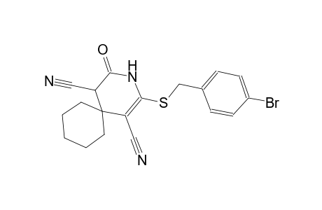3-azaspiro[5.5]undec-1-ene-1,5-dicarbonitrile, 2-[[(4-bromophenyl)methyl]thio]-4-oxo-