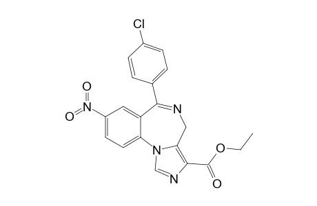 6-(4-Chlorophenyl)-8-nitro-4H-imidazo[1,5-a][1,4]benzodiazepine-3-carboxylic acid ethyl ester