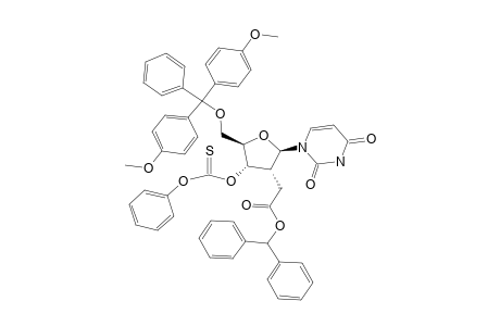 2'-DEOXY-2'-ALPHA-C-(DIPHENYLMETHOXYCARBONYLMETHYL)-3'-O-PHENOTHIOCARBONYL-5'-O-DIMETHOXYTRITYL-URIDINE