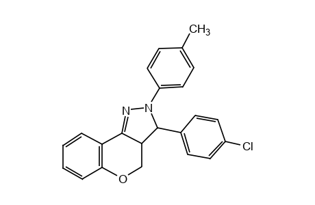 3-(p-chlorophenyl)-2,3,3a,4-tetrahydro-2-p-tolyl[1]benzopyrano[4,3-c]pyrazole
