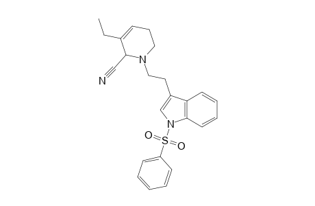 1-[2-(1-besylindol-3-yl)ethyl]-5-ethyl-3,6-dihydro-2H-pyridine-6-carbonitrile