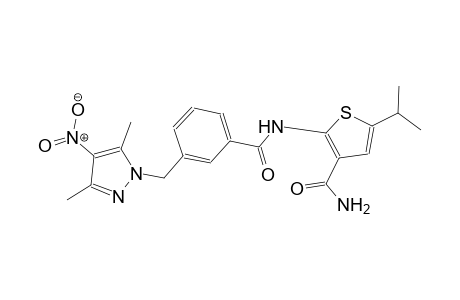 2-({3-[(3,5-dimethyl-4-nitro-1H-pyrazol-1-yl)methyl]benzoyl}amino)-5-isopropyl-3-thiophenecarboxamide