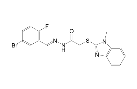 acetic acid, [(1-methyl-1H-benzimidazol-2-yl)thio]-, 2-[(E)-(5-bromo-2-fluorophenyl)methylidene]hydrazide
