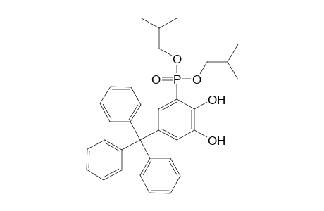 Phosphonic acid, [2,3-dihydroxy-5-(triphenylmethyl)phenyl]-, bis(2-methylpropyl) ester