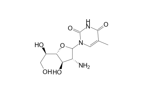 2,4(1H,3H)-Pyrimidinedione, 1-(2-amino-2-deoxy-D-galactofuranosyl)-5-methyl-