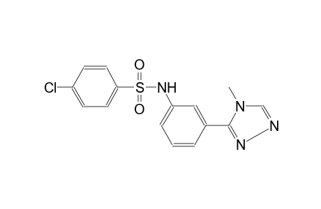 4-Chloro-N-[3-(4-methyl-4H-1,2,4-triazol-3-yl)phenyl]benzenesulfonamide