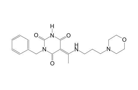 (5E)-1-benzyl-5-(1-{[3-(4-morpholinyl)propyl]amino}ethylidene)-2,4,6(1H,3H,5H)-pyrimidinetrione