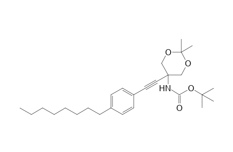 N-[2,2-dimethyl-5-[2-(4-octylphenyl)ethynyl]-1,3-dioxan-5-yl]carbamic acid tert-butyl ester