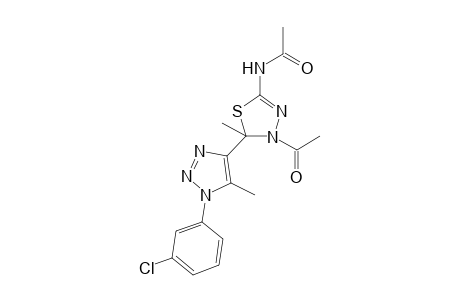 N-(4-acetyl-5-(1-(3-chlorophenyl)-5-methyl-1H-1,2,3-triazol-4-yl)-5-methyl-4,5-dihydro-1,3,4-thiadiazol-2-yl)acetamide