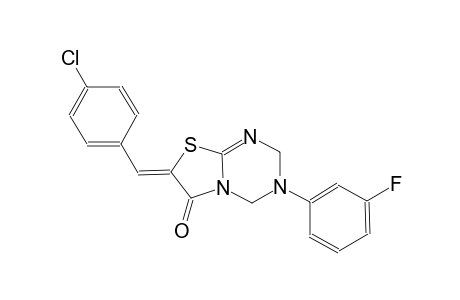 (7Z)-7-(4-chlorobenzylidene)-3-(3-fluorophenyl)-3,4-dihydro-2H-[1,3]thiazolo[3,2-a][1,3,5]triazin-6(7H)-one