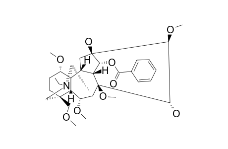 (-)-(A-B)-14-ALPHA-BENZOYLOXY-N-ETHYL-13-BETA,15-ALPHA-DIHYDROXY-1-ALPHA,6-ALPHA,8-BETA,16-BETA,18-PENTAMETHOXYACONITANE