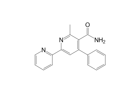 2-methyl-4-phenyl-6-(2-pyridinyl)-3-pyridinecarboxamide