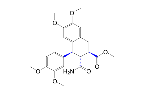 1,2-trans-2,3-trans-3-CARBAMOYL-6,7-DIMETHOXY-4(3,4-DIMETHOXYPHENYL)-1,2,3,4-TETRAHYDRO-2-NAPHTHOIC ACID, METHYL ESTER