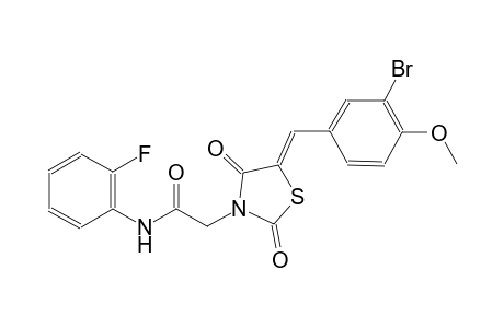 2-[(5Z)-5-(3-bromo-4-methoxybenzylidene)-2,4-dioxo-1,3-thiazolidin-3-yl]-N-(2-fluorophenyl)acetamide