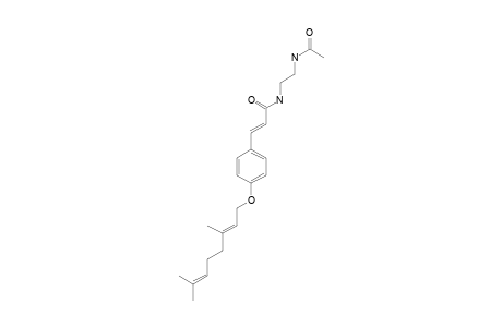(E)-N-(2-ACETAMIDOETHYL)-3-{4-[(E)-3,7-DIMETHYLOCTA-2,6-DIENYLOXY]-PHENYL}-PROP-2-ENAMIDEXOX8F