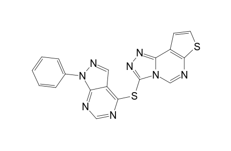 3-(1-Phenyl-1H-pyrazolo[3,4-d]pyrimidin-4-ylthio)thieno[3,2-e][1,2,4]triazolo[4,3-c]pyrimidine