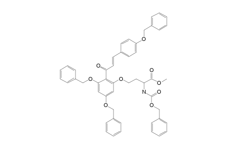 N-BENZYLOXYCARBONYL-O-[(4,4',6'-TRIBENZYLOXY-CHALCONE)-2'-YL]-HOMOSERINE-METHYLESTER