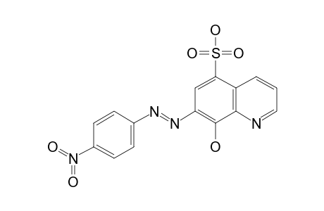 P-NIAZOXS;7-(4-NITROPHENYLAZO)-8-HYDROXYQUINOLINE-5-SULPHONIC-ACID