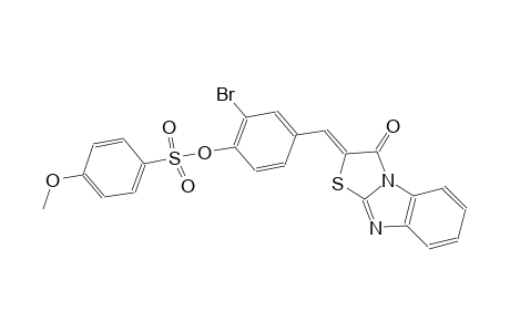 2-bromo-4-[(Z)-(3-oxo[1,3]thiazolo[3,2-a]benzimidazol-2(3H)-ylidene)methyl]phenyl 4-methoxybenzenesulfonate