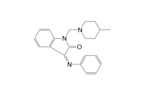 2H-indol-2-one, 1,3-dihydro-1-[(4-methyl-1-piperidinyl)methyl]-3-(phenylimino)-, (3Z)-