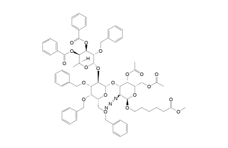 #26;5-(METHOXYCARBONYL)-PENTYL-3,4-DI-O-BENZOYL-2-O-BENZYL-ALPHA-L-FUCOPYRANOSYL-(1->2)-3,4,6-TRI-O-BENZYL-4-O-METHYL-BETA-D-GALACTOPYRANOSYL-(1->3)-4,6-DI-O-A