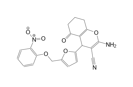 2-amino-4-{5-[(2-nitrophenoxy)methyl]-2-furyl}-5-oxo-5,6,7,8-tetrahydro-4H-chromene-3-carbonitrile