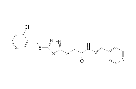 2-({5-[(2-chlorobenzyl)sulfanyl]-1,3,4-thiadiazol-2-yl}sulfanyl)-N'-[(E)-4-pyridinylmethylidene]acetohydrazide