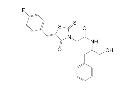 N-[(1R)-1-benzyl-2-hydroxyethyl]-2-[(5Z)-5-(4-fluorobenzylidene)-4-oxo-2-thioxo-1,3-thiazolidin-3-yl]acetamide
