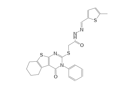 N'-[(E)-(5-methyl-2-thienyl)methylidene]-2-[(4-oxo-3-phenyl-3,4,5,6,7,8-hexahydro[1]benzothieno[2,3-d]pyrimidin-2-yl)sulfanyl]acetohydrazide