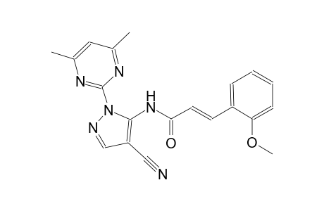 (2E)-N-[4-cyano-1-(4,6-dimethyl-2-pyrimidinyl)-1H-pyrazol-5-yl]-3-(2-methoxyphenyl)-2-propenamide