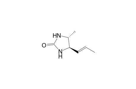 (+-)-(4.alpha.,5.beta.(E))-4-Methyl-5-(1-propenyl)-2-imidazolidinone